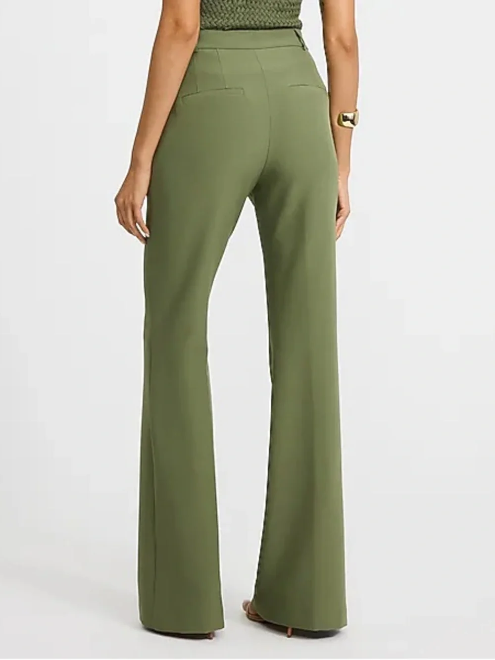 NWT Express Editor High Waisted Slim Flare Pant in Signature Stretch